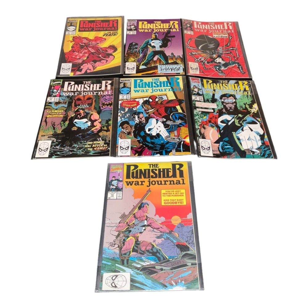 The Punisher War Journal Lot Of 7 Issues 5,8,9,14,17,18, & 19 VTG Marvel Comics